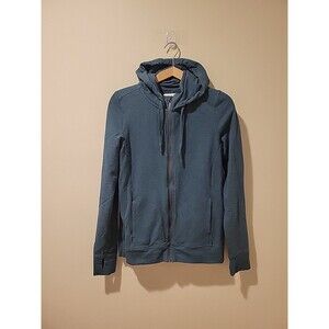 Pact Fair Trade Certified Organic Cotton Full Zip Hoodie Sweater Blue Women's S